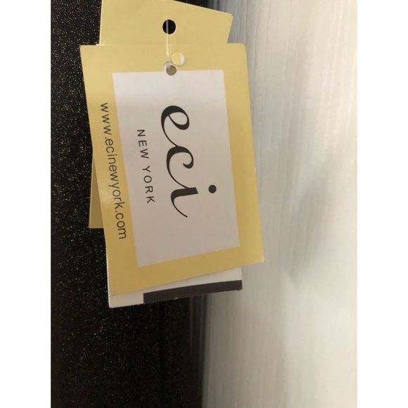 ECI NY BLACK AND GOLD SHEATH DRESS SZ 12 - Picture 9 of 9